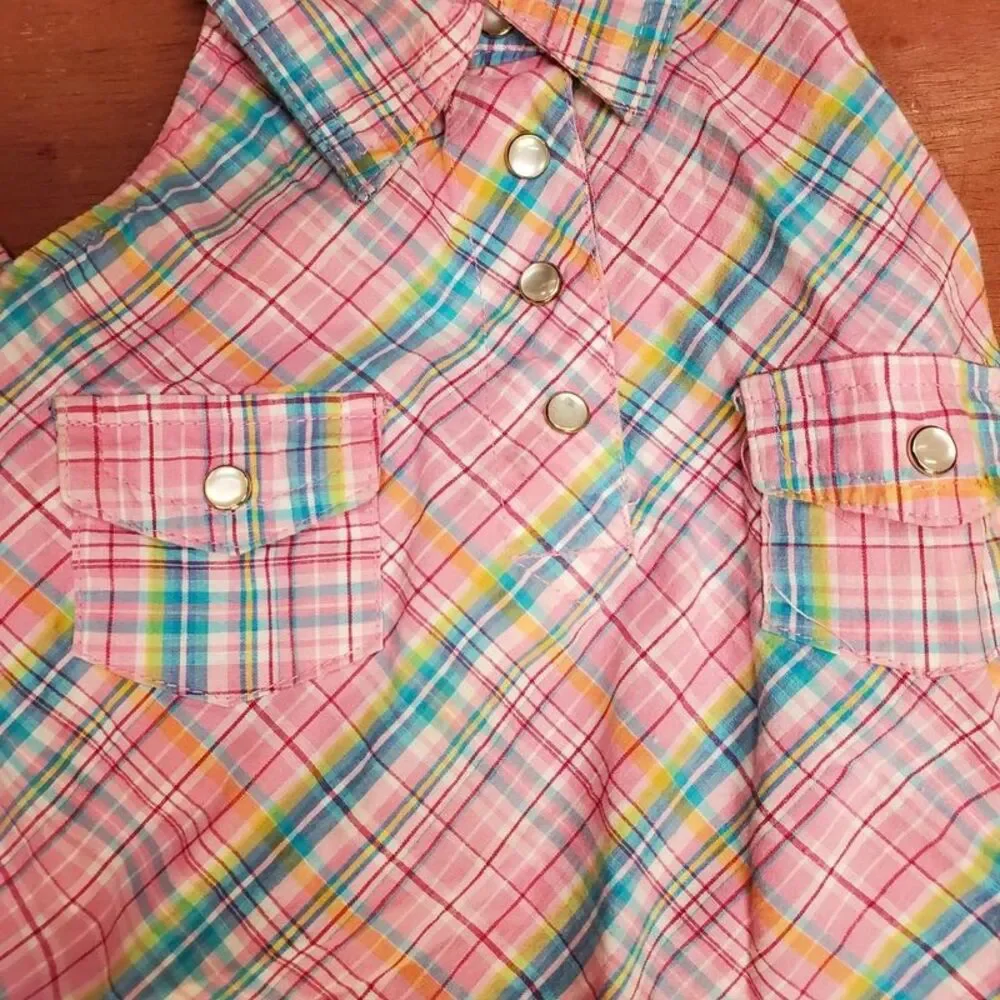 Twins! Pink Plaid Halter tops